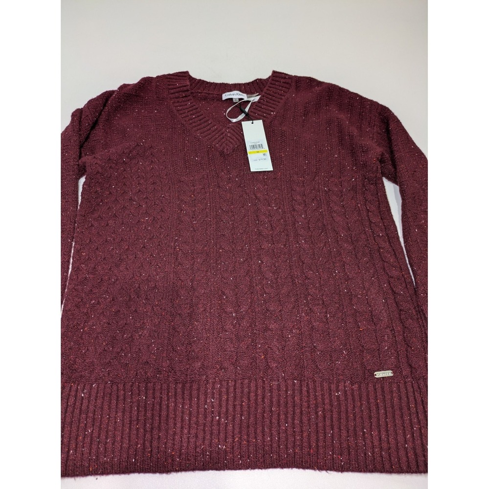 Calvin‎ Klein Women's Burgundy Sweater, Medium